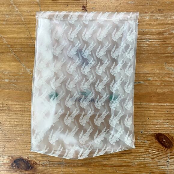 LACOSTE Clear Vinyl Cosmetic / swimwear / Travel Pouch - Picture 2 of 5